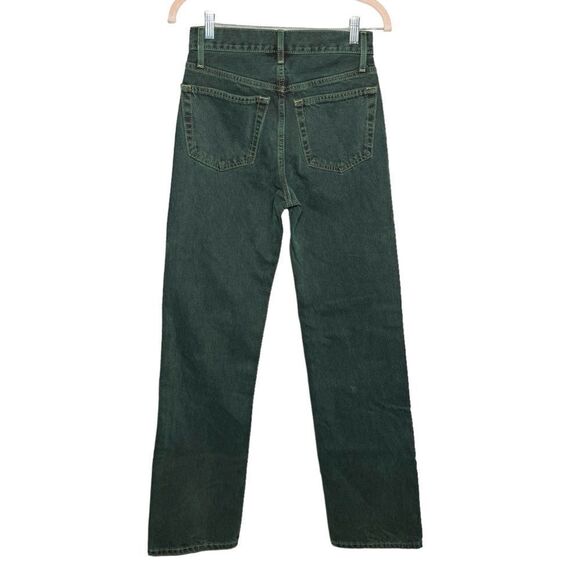 NEW Re/Done dark green high rise button fly straight leg jeans size 24 - Picture 12 of 12